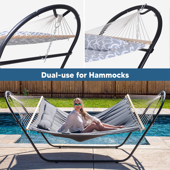 hammock with stand#color_gray