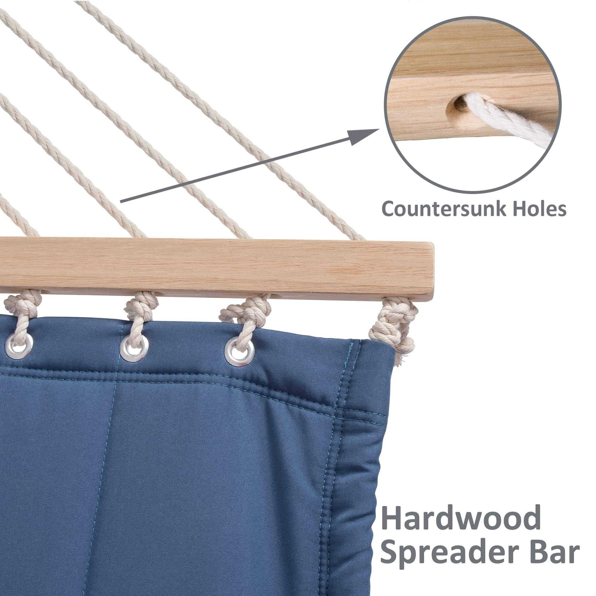 hammock with adjustable wood stand#color_dark-blue