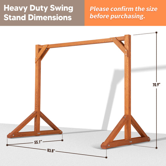 Wooden Swing and Stand#Size_5-ft-3-seats