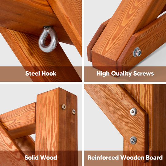 Wooden Swing and Stand#Size_4-ft-2-seats