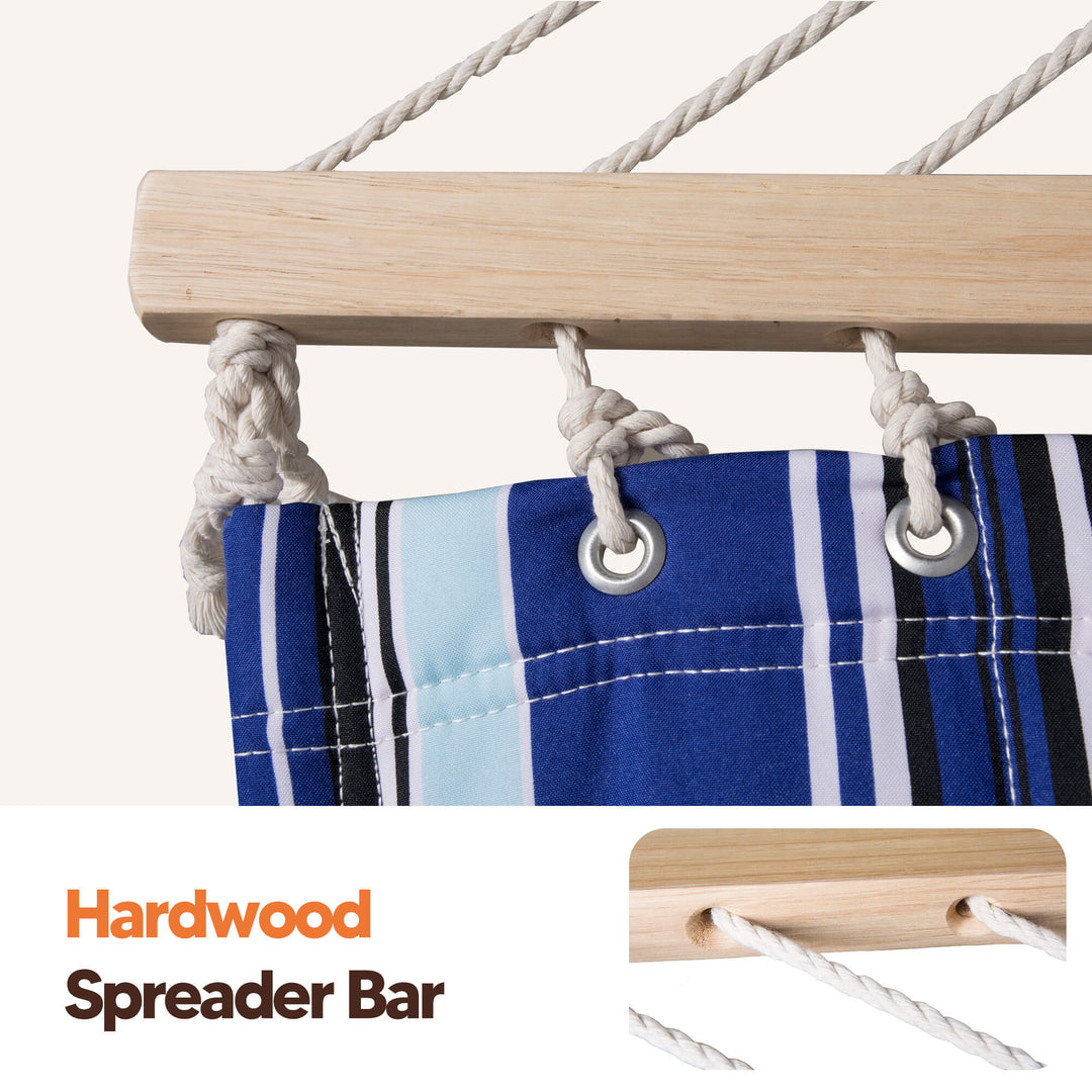 hammock with stand#color_blue-stripes