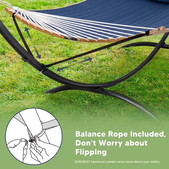 portable hammock with stand#color_dark-blue