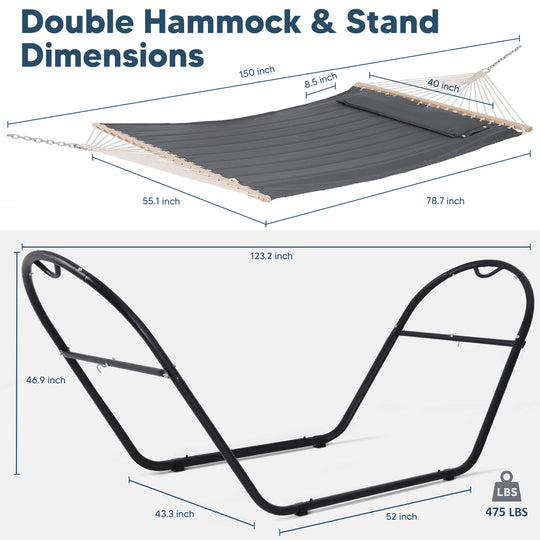 hammock with stand#color_gray