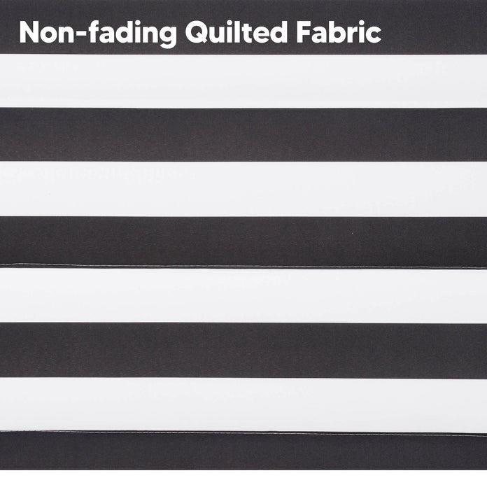 SUNCREAT Quilted Fabric Hammock#color_black-stripes