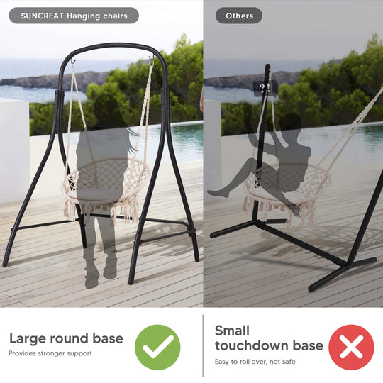 hammock chair with stand#color_white