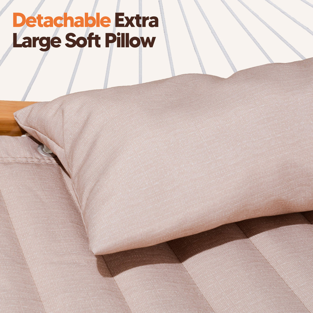 double hammock with stand  #color_brown