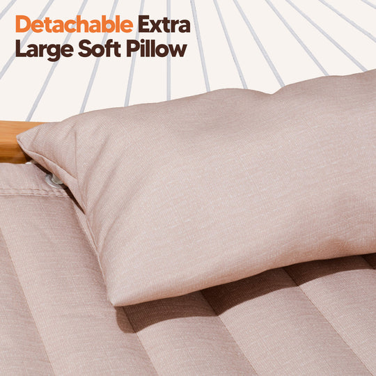 double hammock with stand  #color_brown