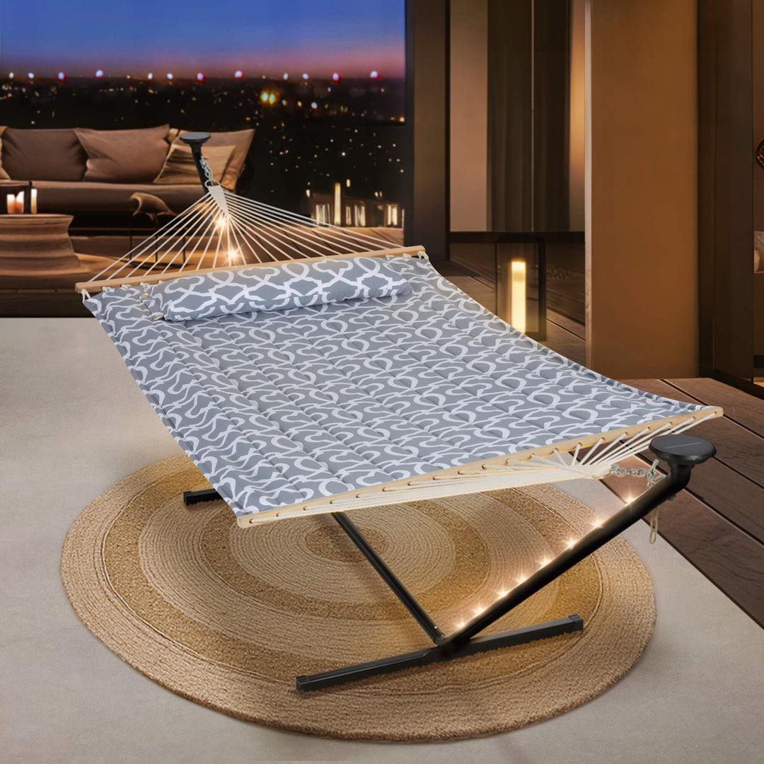 hammock with stand#color_gray