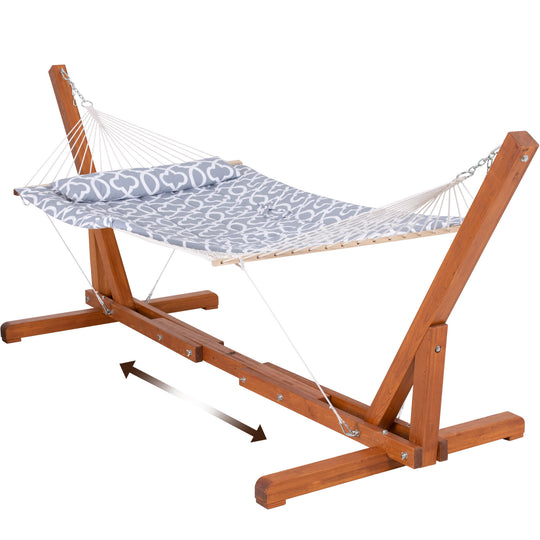 hammock with wood stand#color_gray