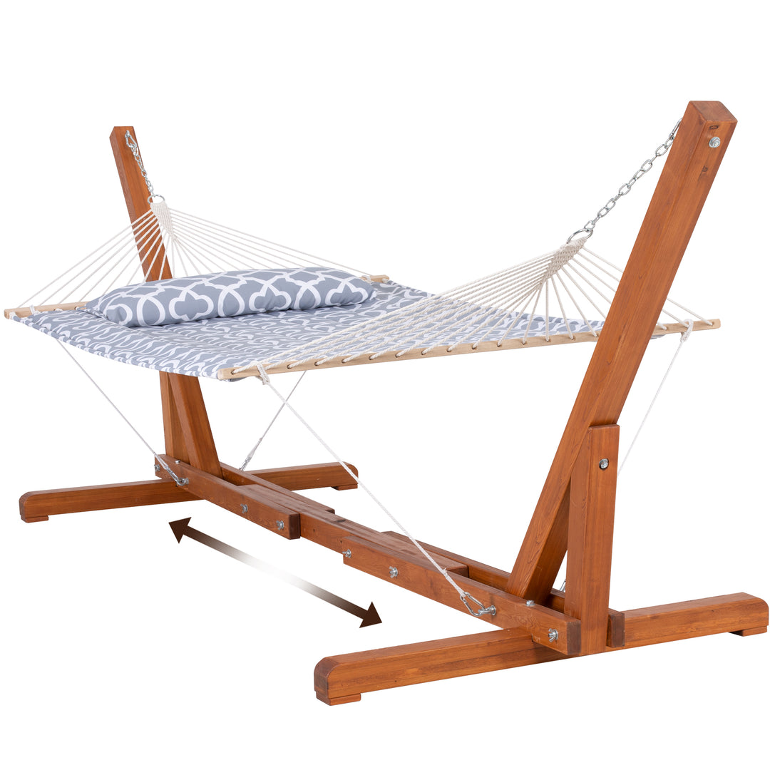 hammock with wood stand#color_gray