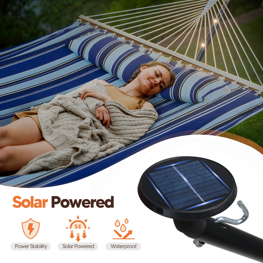 hammock with stand#color_blue-stripes