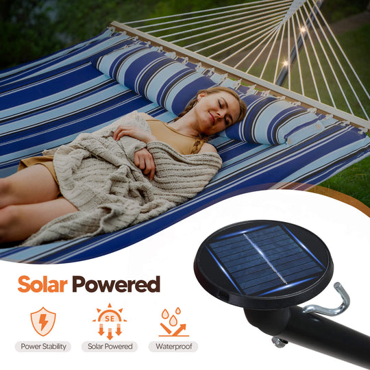 hammock with stand#color_blue-stripes