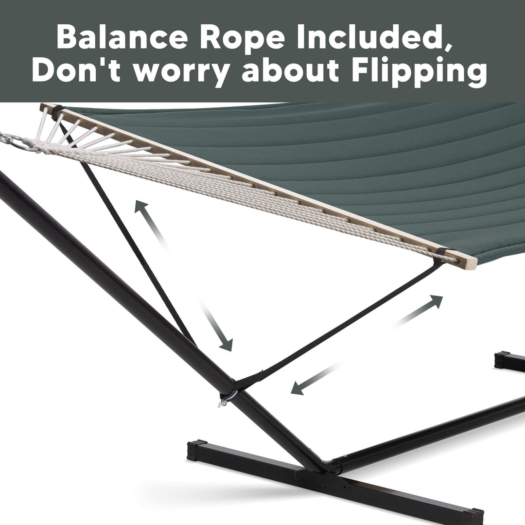Hammocks for Outside with 15 ft Stand, Stand Alone Hammock with Pillow | SUNCREAT