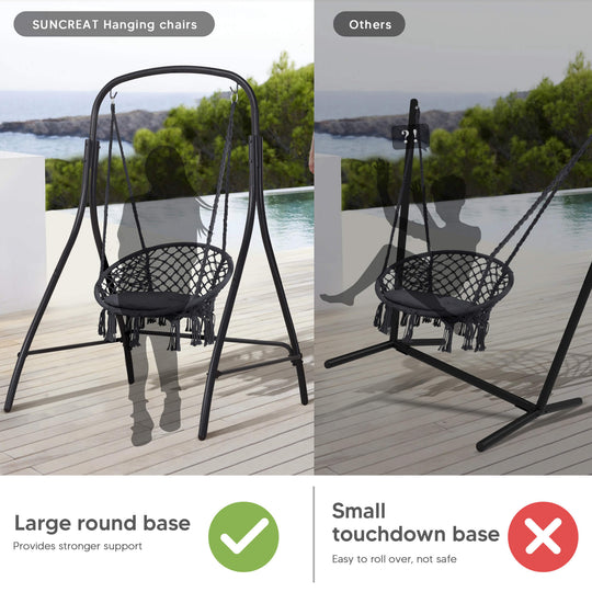 hammock chair with stand#color_gray
