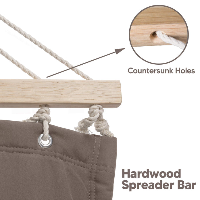SUNCREAT Quilted Fabric Hammock#color_brown