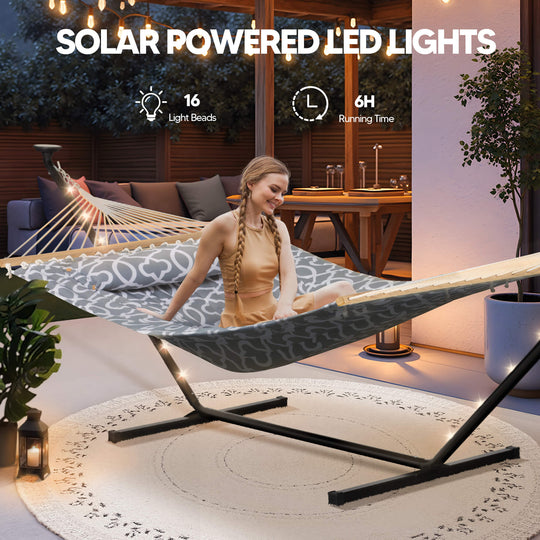 hammock with stand#color_gray