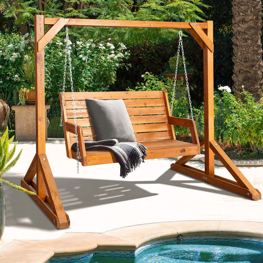 Wooden Swing and Stand#Size_4-ft-2-seats