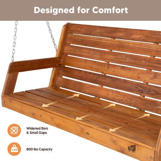 Wooden Swing and Stand#Size_5-ft-3-seats