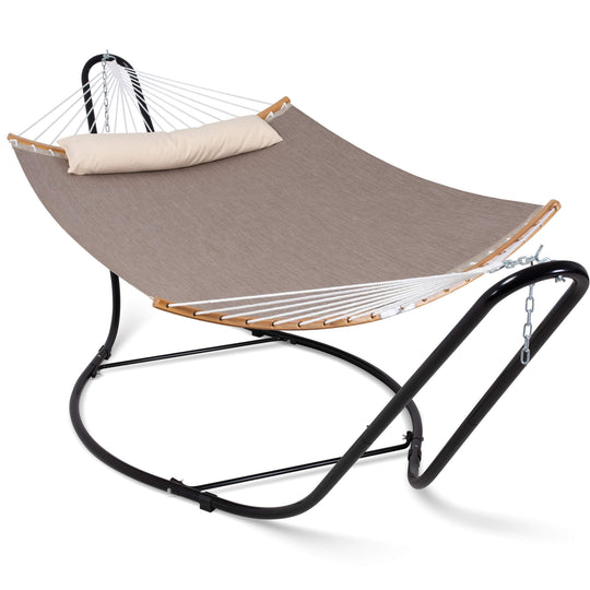 hammock with stand#color_brown