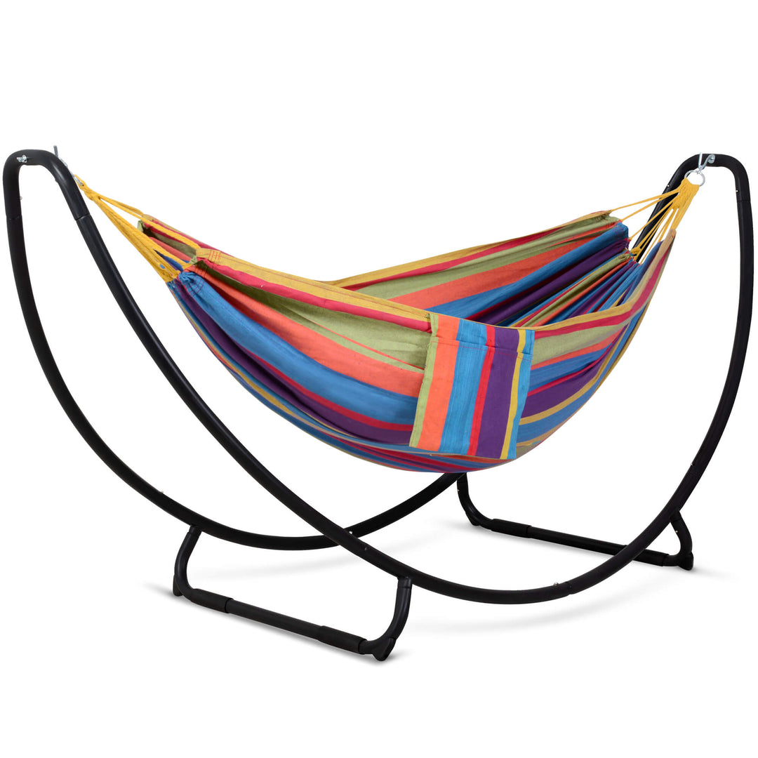 hammock with stand#color_colorful-stripes