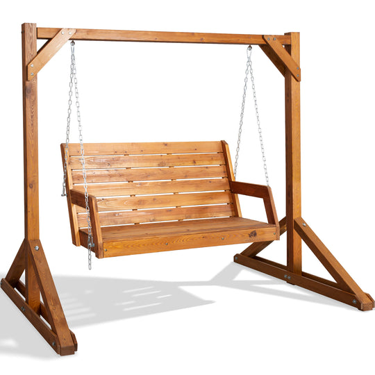 Wooden Swing and Stand#Size_4-ft-2-seats