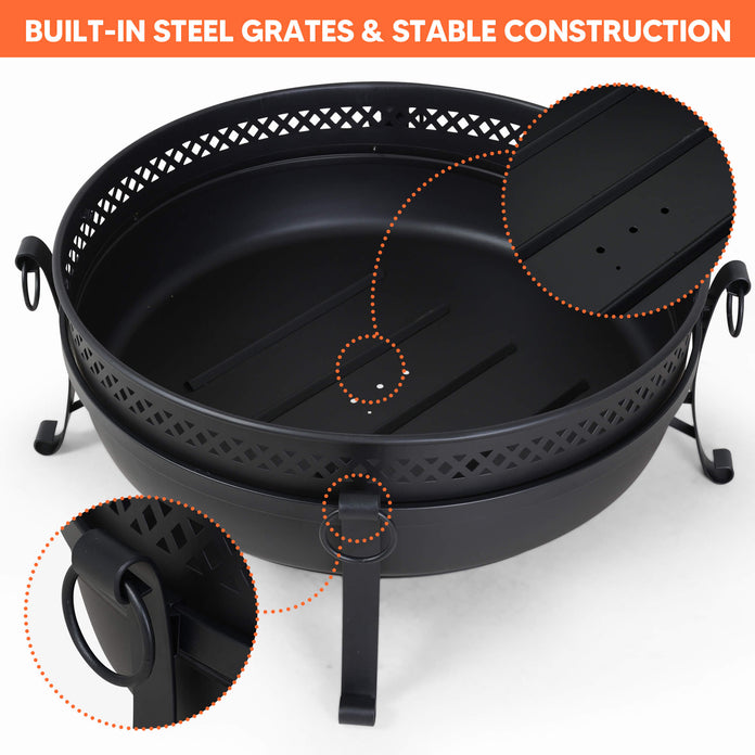 Outdoor-Bonfire-Wood-Burning-Fire-Pit-with-Grill-and-Fireplace-Poker#size_40-inch-2