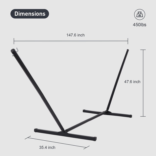 SUNCREAT 12Ft Hammock Steel Stand#size_12-ft