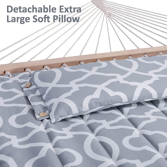 SUNCREAT Quilted Fabric Hammock, Grey Pattern#color_gray