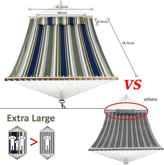 SUNCREAT-outdoor-double-quilted-hammock-with-stand#color_green-stripes