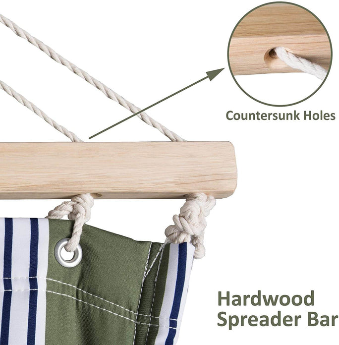SUNCREAT Quilted Fabric Hammock, Blue Aqua#color_green-stripes