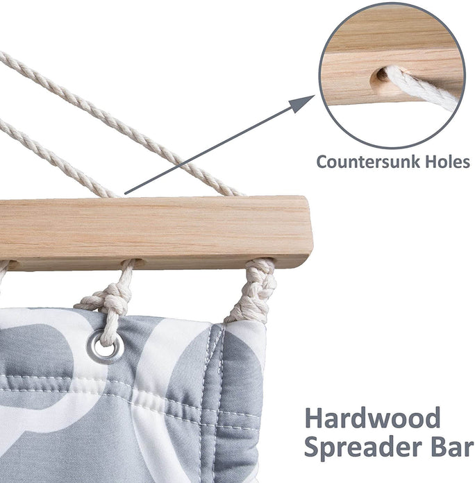 SUNCREAT Quilted Fabric Hammock, Grey Pattern#color_gray