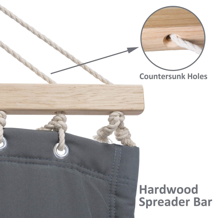 SUNCREAT Quilted Fabric Hammock, Gray#color_dark-grey