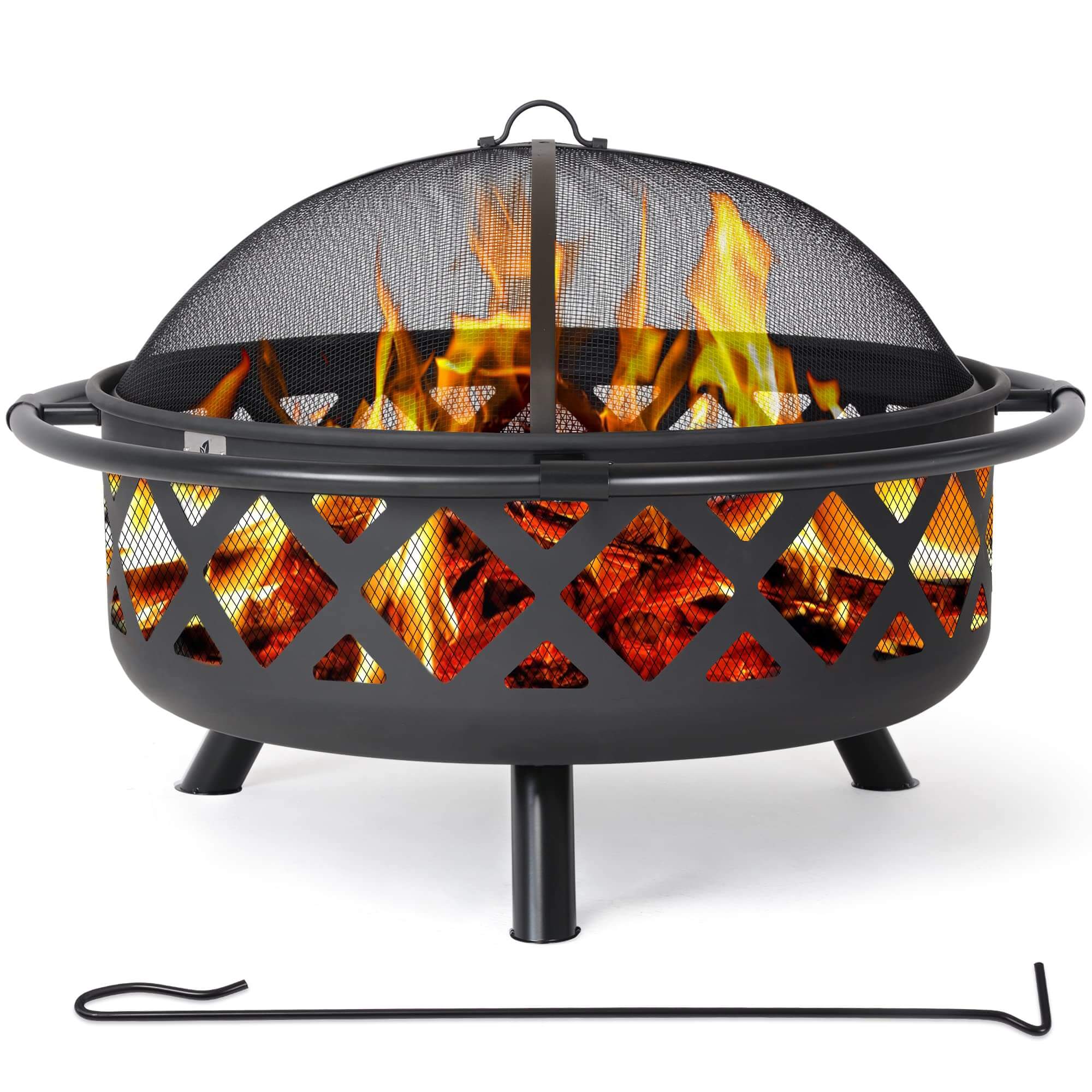 Outdoor-Bonfire-Wood-Burning-Fire-Pit-with-Grill-and-Fireplace-Poker#size_36-inch-2