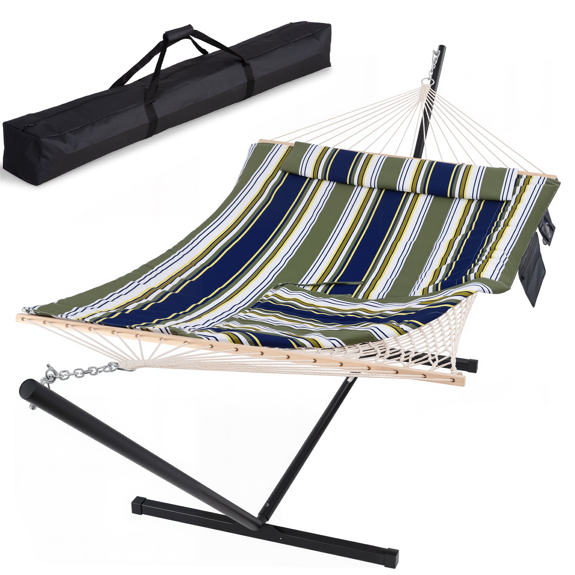 SUNCREAT-Cotton-Rope-Hammock-Blue-Gray#color_blue-gray
