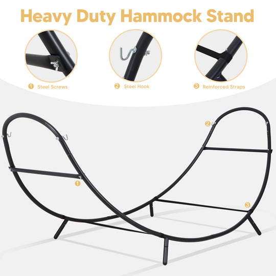 2 Person hammock with stand#color_colorful-stripes