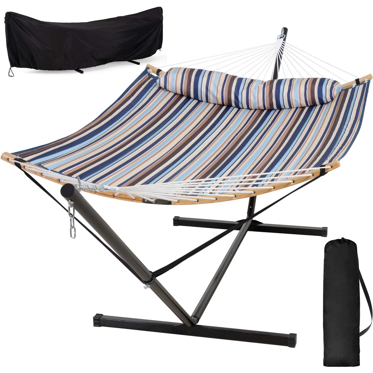 SUNCREAT-Double-Quilted-Hammock-with-Stand#color-f_blue-brown