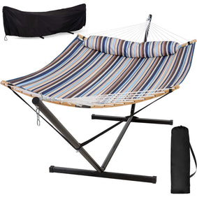 SUNCREAT-Double-Quilted-Hammock-with-Stand#color-f_blue-brown