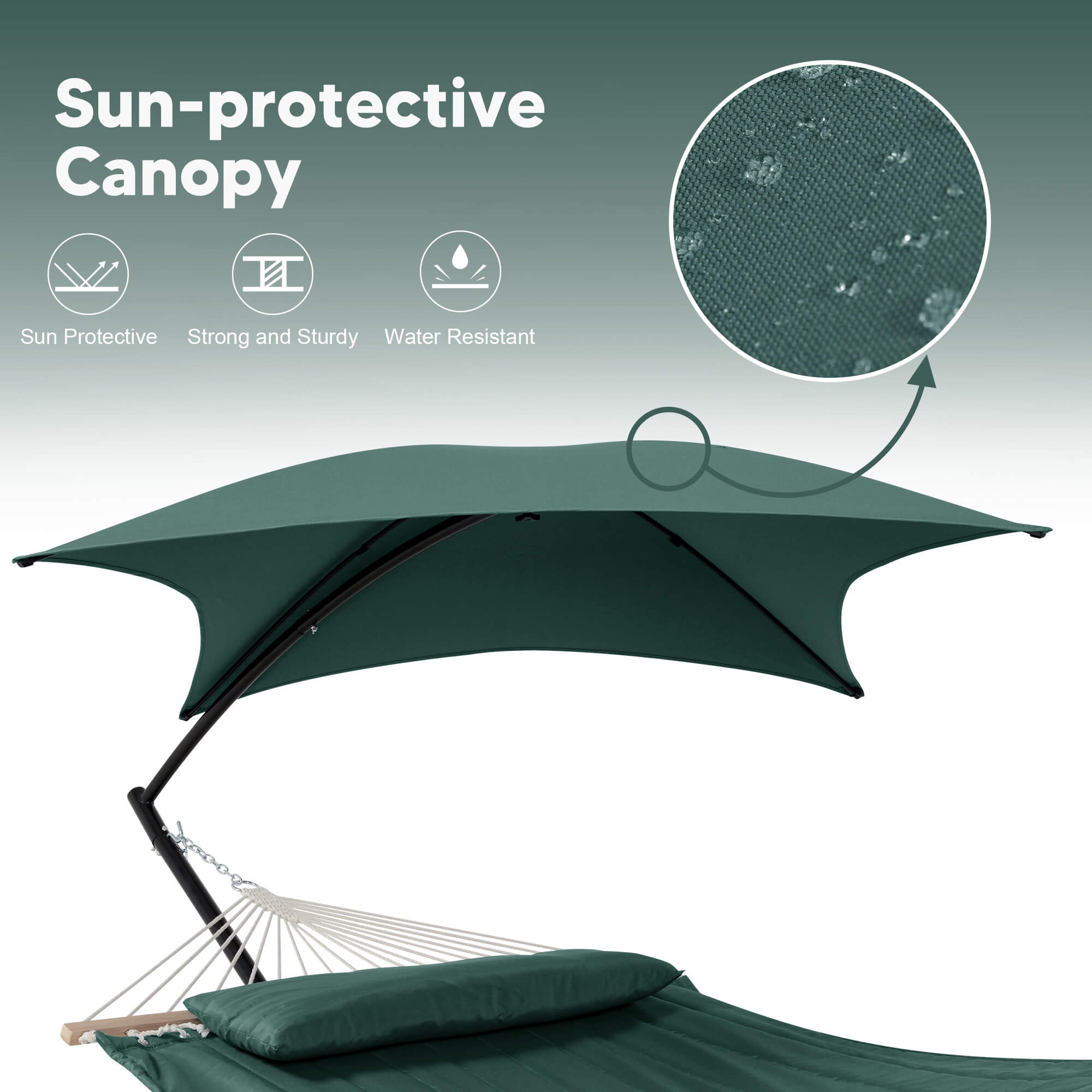 Standing Hammock with Stand#color_dark-green