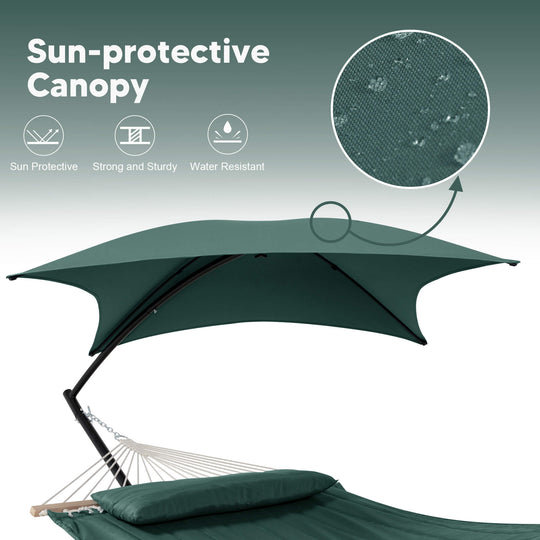 Standing Hammock with Stand#color_dark-green