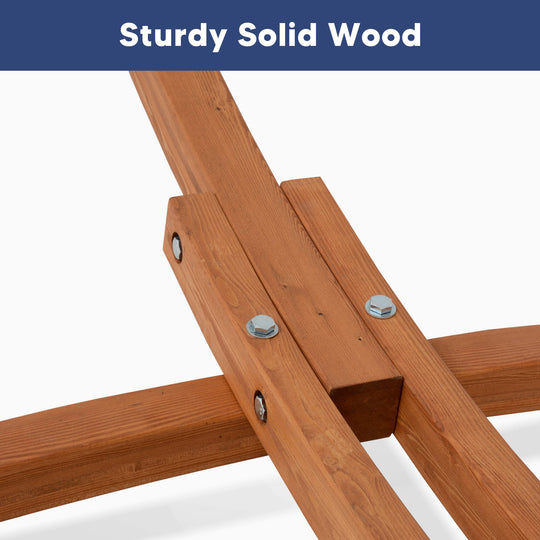 hammock with wooden stand#color_ocean-stripes