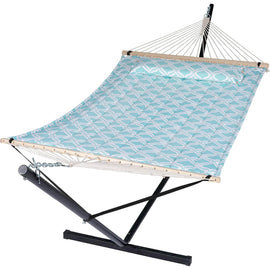 SUNCREAT-Double-Hammock-with-Stand-Green#color_green-pattern