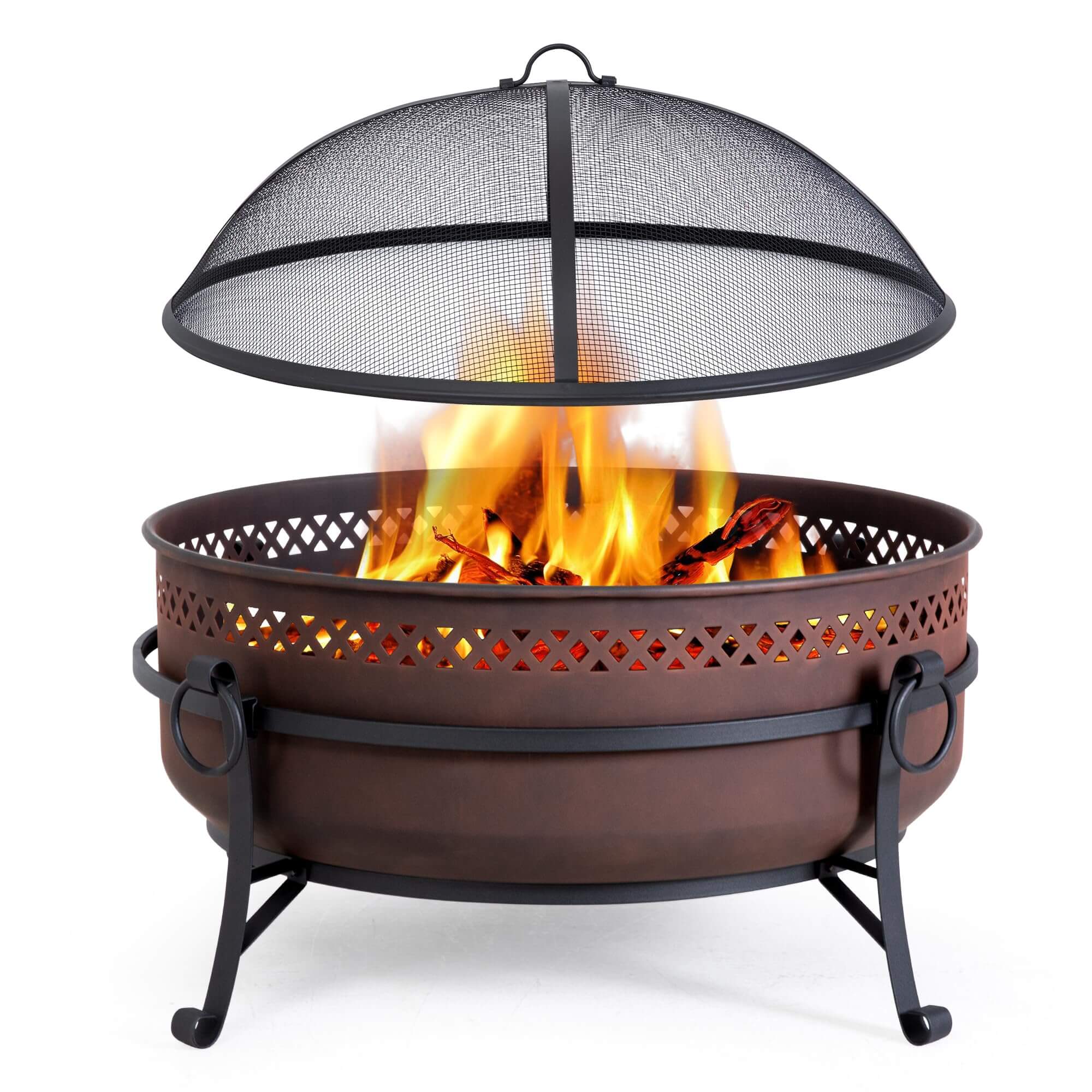 Outdoor-Bonfire-Wood-Burning-Fire-Pit-with-Grill-and-Fireplace-Poker#size_36-inch