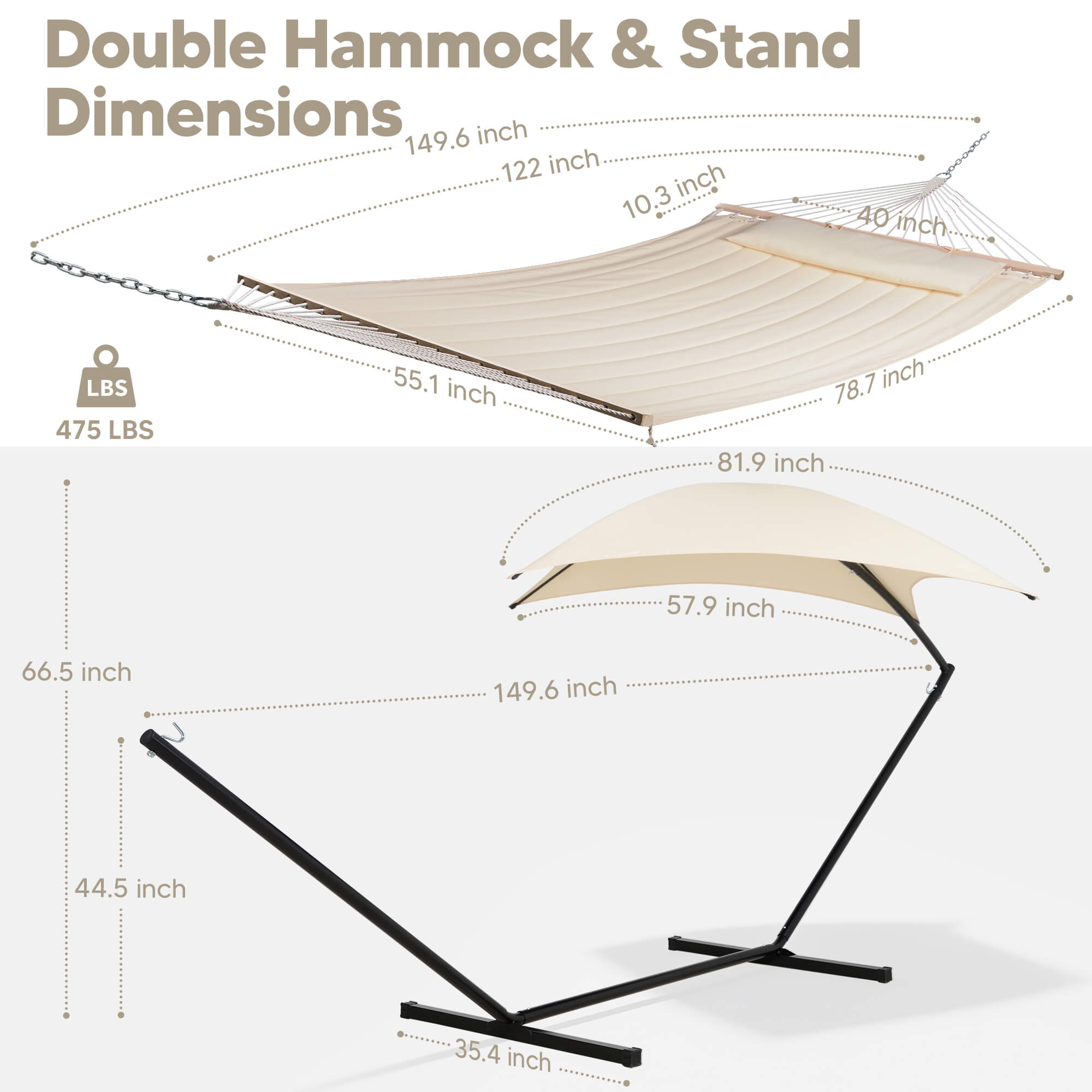 Standing Hammock with Stand#color_white