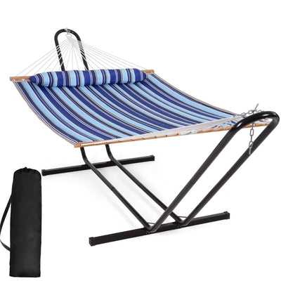 Freestanding-Outdoor-Hammock-for-2-Person#color_blue-stripes