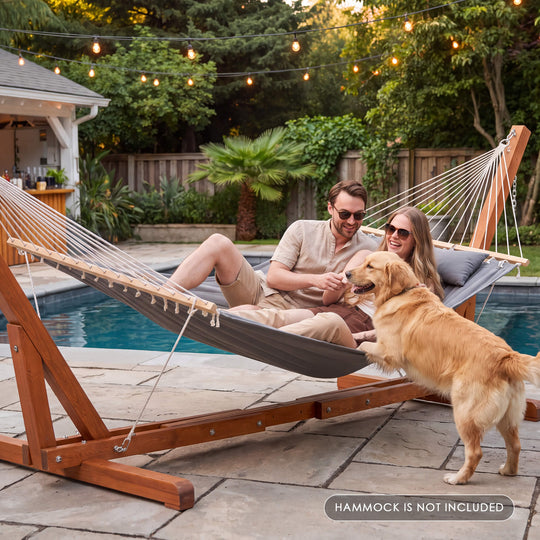 12-14 ft wooden hammock stand#size_12-14-ft