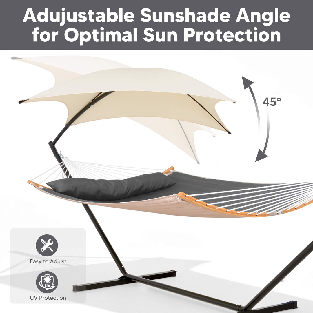 hammock with stand and sunshade#color-c_dark-gray