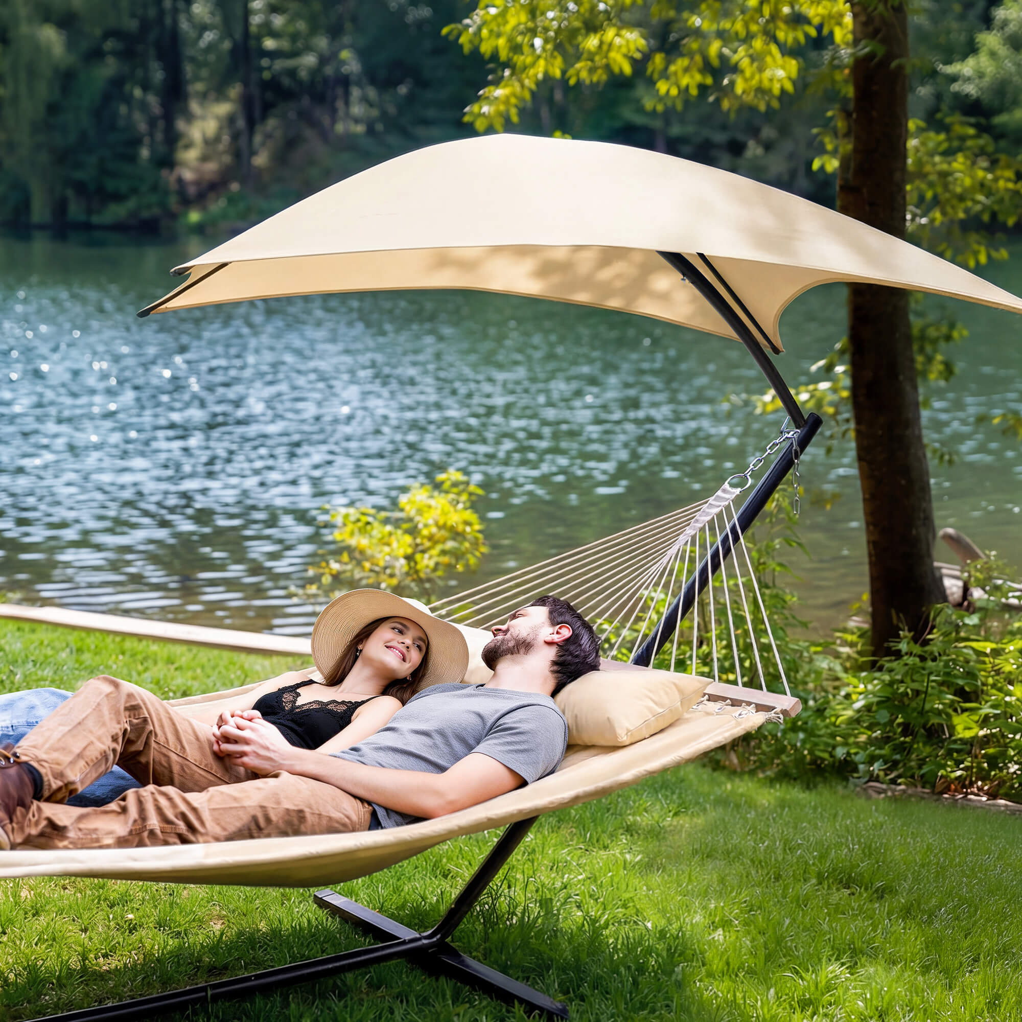 Standing Hammock with Stand#color_white