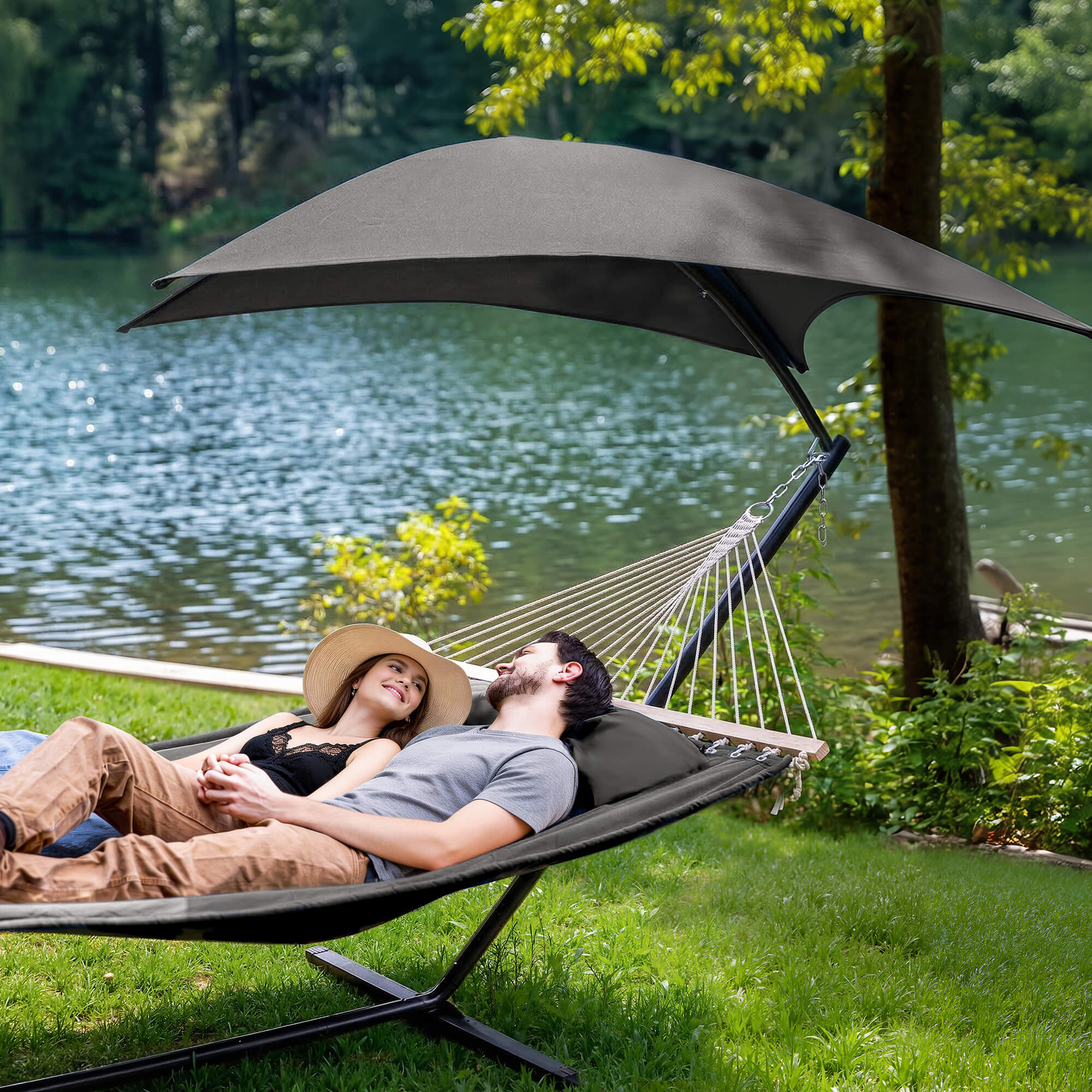 Standing Hammock with Stand#color_gray