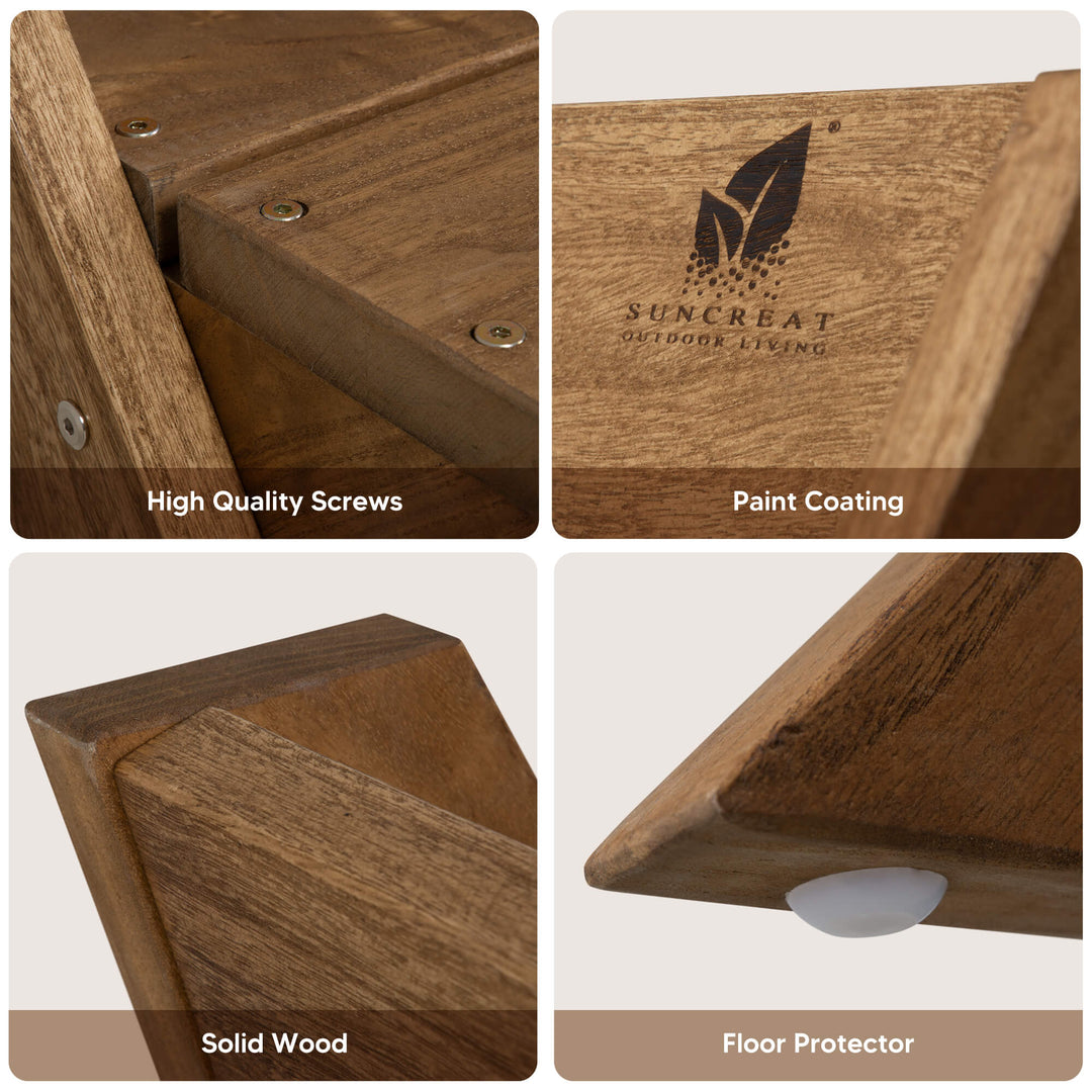 outdoor wooden bench