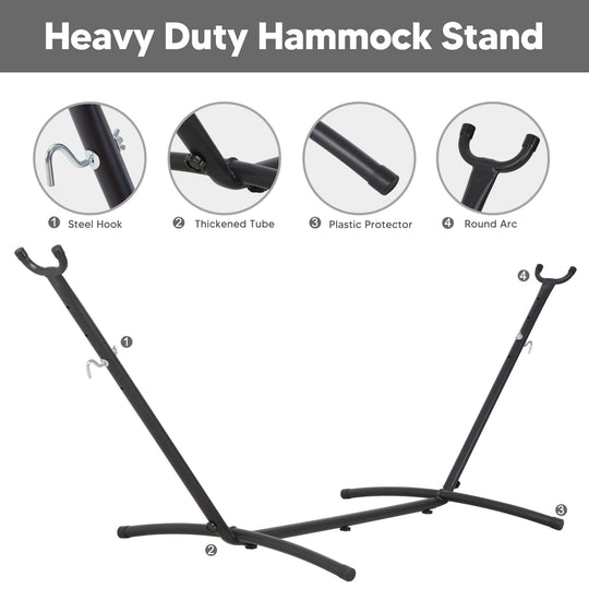 hammock with stand#color-h_dark-gray